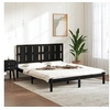 Image de Bedframe massief hout zwart 150x200 cm3105609