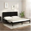 Image de Bedframe massief grenenhout zwart 200x200 cm3105754