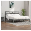 Image de Bedframe massief hout grijs 200x200 cm3105817
