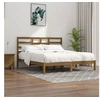 Image de Bedframe massief hout honingbruin 200x200 cm3105818