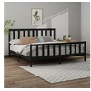 Image de Bedframe massief grenenhout zwart 200x200 cm3106727