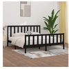 Image de Bedframe massief hout zwart 200x200 cm3106857