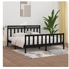 Image de Bedframe massief grenenhout zwart 200x200 cm3107052