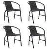 Image de Lot de 4 chaise exterieur empilable non pliable en rotin H. 74 cm gris
