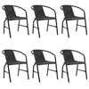 Image de Lot de 6 chaise H. 74 cm empilable non pliable exterieur en rotin gris