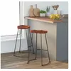 Image de Tabourets de bar Gavin lot de 2 50x40x78cm bois massif manguier