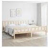 Image de Cadre de lit sans matelas bois massif 160x200 cm