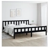 Image de Bedframe massief hout zwart 160x200 cm810693