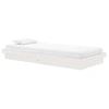 Image de Cadre de lit Blanc Bois massif 90x200 cm