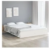 Image de Cadre de lit sans matelas blanc bois massif 200x200 cm