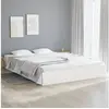 Image de Cadre de lit sans matelas blanc bois massif 160x200 cm