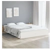 Image de Cadre de lit sans matelas blanc bois massif 140x200 cm