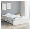 Image de Cadre de lit sans matelas blanc bois massif 90x200 cm