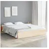 Image de Cadre de lit sans matelas bois massif 120x190 cm