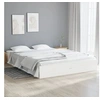 Image de Cadre de lit sans matelas blanc bois massif 135x190 cm