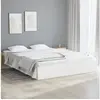 Image de Cadre de lit sans matelas blanc bois massif 140x190 cm