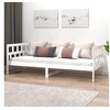 Image de Lit de jour sans matelas blanc bois de pin massif 90x200 cm