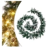 Image de Guirlande de Noël avec Lumières LED Guirlande Artificielle Ornement de Fête Décoration de Vacances Ornement de Noël Jardin Vert 2,7 m PVC