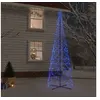 Image de Arbre de Noël Cône Ornement de Fête Décoration de Vacances Sapin de Noël de Jardin Extérieur Arrière-cour 1400 LED Bleues 160x500 cm 343511