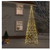 Image de Arbre de Noël Cône Ornement de Fête Décoration de Vacances Sapin de Noël de Jardin Extérieur Arrière-cour 1400 LED Blanc Chaud 160x500 cm 343513
