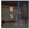 Image de Arbre de Noël Cône Ornement de Fête Décoration de Vacances Sapin de Noël de Jardin Extérieur Arrière-cour 3000 LED Blanc Froid 230x800 cm