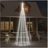 Image de Sapin de Noël sur Mât de Drapeau Ornement de Fête Décoration de Vacances Arbre de Noël de Jardin Extérieur 732 LED 343527