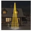 Image de Sapin de Noël sur mât de drapeau 1134 LED Blanc chaud 800 cm