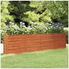 Image de Lit Surélevé de Jardin Jardinière Support pour Plantes Bac à Fleurs Pot de Fleurs Balcon Patio Extérieur Rouillé 151957