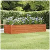 Image de Lit surélevé de jardin rouillé 240x80x45 cm acier corten