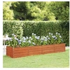 Image de Lit surélevé de jardin rouillé 320x80x45 cm acier corten