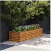 Image de Lit surélevé de jardin 194x50x36 cm acier corten 151976