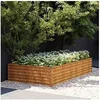 Image de Lit surélevé de jardin 195x100x36 cm acier corten 151994