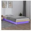 Image de Cadre de lit à LED sans matelas bois massif