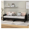 Image de Slaapbank uitschuifbaar massief grenenhout zwart 2x(90x200) cm820256