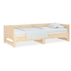 Image de Lit leandre 194 x 181 x 57 cm en bois sommier a lattes pour 2 personnes de couleur