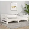 Image de Lit Coulissant Lit de Jour Canapé-lit Cadre de Lit d'Invité Lit d'Appoint Canapé de Salon Chambre Blanc Bois de Pin Solide 2x(80x200) cm