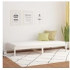 Image de Lit de jour sans matelas blanc 90x200 cm bois de pin massif