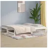 Image de Lit coulissant sans matelas blanc 2x(90x200) cm