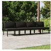 Image de Canapé de jardin 4 places avec coussins Aluminium Anthracite, ensemble de canapés de jardin, ensemble de canapés, 3107785