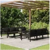 Image de Salon de jardin modulable aluminium gris 8 pieces x 70 x 64.5 7 personnes