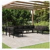 Image de Salon de jardin modulable gris 9 pieces aluminium 70 x 64.5 cm 9 personnes