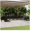 Image de Salon de jardin aluminium gris 10 pieces 64.5 x 64.5 x 64.5 10 personnes