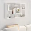 Image de Wandschap 85x16x52,5 cm bewerkt hout hoogglans wit801424