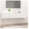 Image de Meubles TV 2 pcs blanc 80x30x30 cm bois d ingénierie
