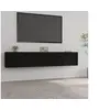 Image de Meubles TV 2 pcs Noir 80x30x30 cm Bois d ingénierie