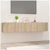 Image de Meubles TV 2 pcs chêne sonoma 80x30x30 cm bois d ingénierie