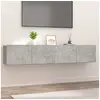 Image de Meubles TV 2 pcs gris béton 80x30x30 cm bois d ingénierie