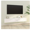 Image de Meubles TV muraux 2 pcs blanc 100x30x30 cm bois d ingénierie