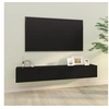 Image de Meubles TV muraux 2 pcs noir 100x30x30 cm bois d ingénierie