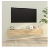 Image de Meubles TV muraux 2pcs chêne sonoma 100x30x30cm bois ingénierie